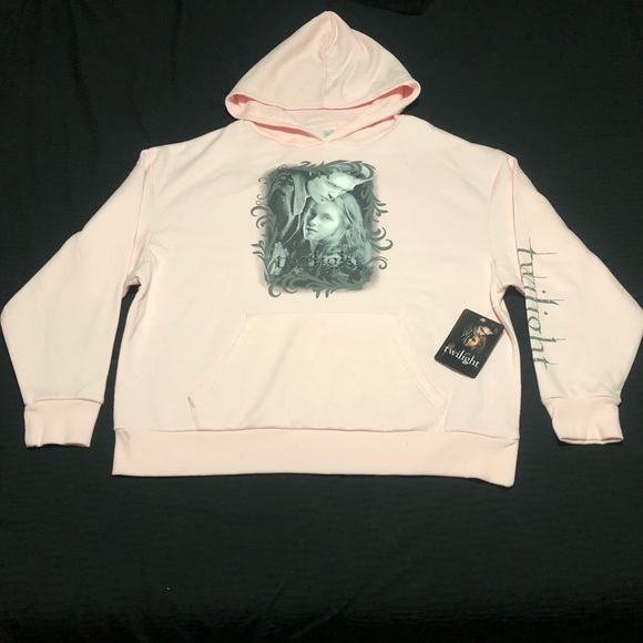 Twilight Tops - Twilight Saga Women's Hoodie Bella Swan/ Edward, Size Medium, Twilight Rimstone
